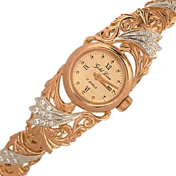 Женские часы из комбинированного золота Винтаж 036323 детальное изображение ювелирного изделия Женские золотые часы Женские часы из комбинированного золота Винтаж 036323 детальное изображение ювелирного изделия Женские золотые часы