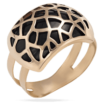 обзорное фото Золотое кольцо с черной эмалью 028706 Золотые кольца с эмалью обзорное фото Золотое кольцо с черной эмалью 028706  Золотые кольца с эмалью