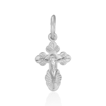 обзорное фото Серебряный крестик с распятием 037407  Серебряные подвески крестики