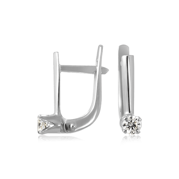 Серьги из белого золота с бриллиантами 024374 детальное изображение ювелирного изделия Золотые серьги с бриллиантами Серьги из белого золота с бриллиантами 024374 детальное изображение ювелирного изделия Золотые серьги с бриллиантами