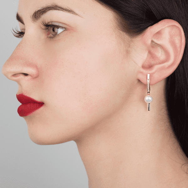 Золотые серьги с жемчугом 572314 фото Золотые серьги с жемчугом 572314 фото