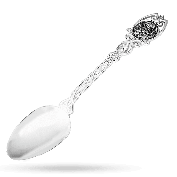 Серебряная чайная ложка с Иконой 036372 детальное изображение ювелирного изделия Серебряные ложки Серебряная чайная ложка с Иконой 036372 детальное изображение ювелирного изделия Серебряные ложки