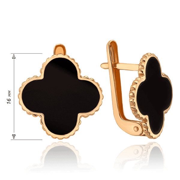 сережки в виде клевера фото