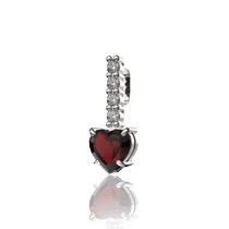 обзорное фото Золотой подвес с бриллиантами и гранатом Сердце 030349 Золотые кулоны с гранатом обзорное фото Золотой подвес с бриллиантами и гранатом Сердце 030349  Золотые кулоны с гранатом