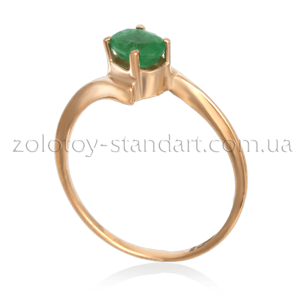 Золотое кольцо с изумрудом 11394 Золотое кольцо с изумрудом 11394