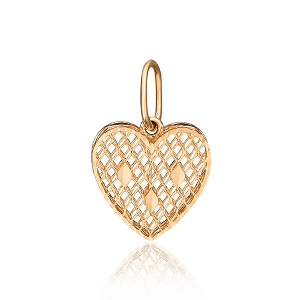 Кулон из золота сердце