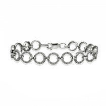обзорное фото Серебряный браслет с фианитами 026139 Серебряные женские браслеты обзорное фото Серебряный браслет с фианитами 026139  Серебряные женские браслеты