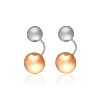 обзорное фото Серьги в стиле Dior из белого и красного золота 029110  Золотые серьги без вставок