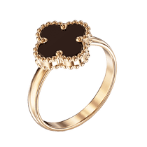 обзорное фото Золотое кольцо с агатом "Клевер" 040293 Золотые кольца с агатом обзорное фото Золотое кольцо с агатом "Клевер" 040293  Золотые кольца с агатом