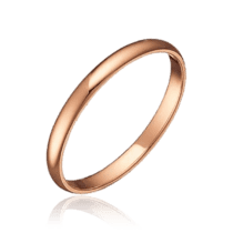 обзорное фото Классическое золотое обручальное кольцо узкое 037121  Золотые кольца