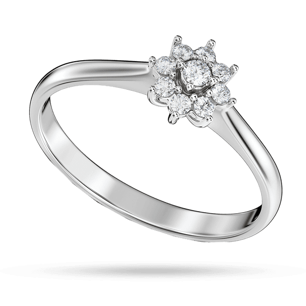 Изящное кольцо в белом золоте украшеное композицией бриллиантов в форме цветка 040461 детальное изображение ювелирного изделия Золотые кольца с бриллиантами Изящное кольцо в белом золоте украшеное композицией бриллиантов в форме цветка 040461 детальное изображение ювелирного изделия Золотые кольца с бриллиантами