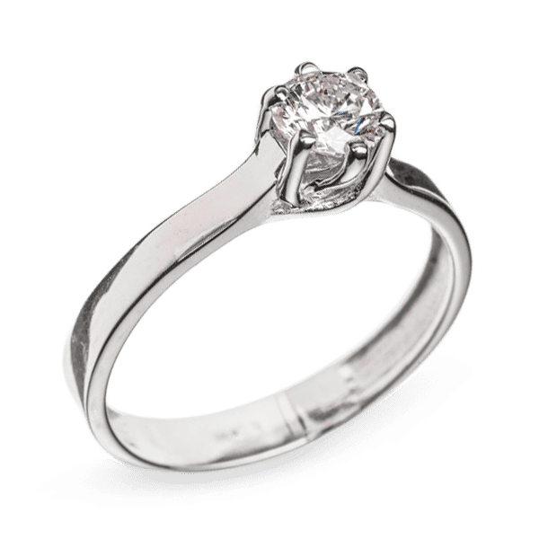 Кольцо из белого золота с бриллиантом R0269 детальное изображение ювелирного изделия Золотые кольца для помолвки с бриллиантом Кольцо из белого золота с бриллиантом R0269 детальное изображение ювелирного изделия Золотые кольца для помолвки с бриллиантом