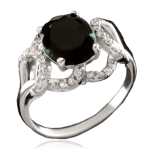 обзорное фото Серебряное кольцо нано сапфир 023220  Серебряные кольца со вставками