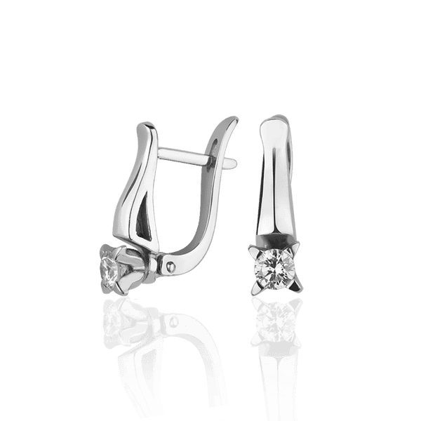 Золотые серьги в белом золоте с бриллиантами 028490 детальное изображение ювелирного изделия Золотые серьги с бриллиантами Золотые серьги в белом золоте с бриллиантами 028490 детальное изображение ювелирного изделия Золотые серьги с бриллиантами