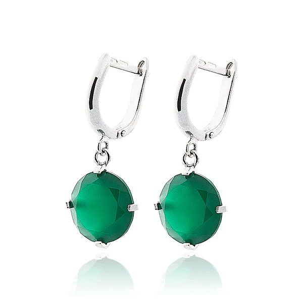 серьги в белом золоте с ониксом Мери серьги в белом золоте с ониксом Мери