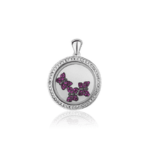 обзорное фото Серебряный подвес Бабочки в стиле Chopard 027990  Серебряные подвески со вставками