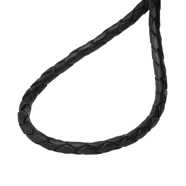 Кожаний шнурок "Тигр" з золотою защібкою 025691 детальне зображення ювелірного виробу Кожаний шнурок "Тигр" з золотою защібкою 025691 детальне зображення ювелірного виробу