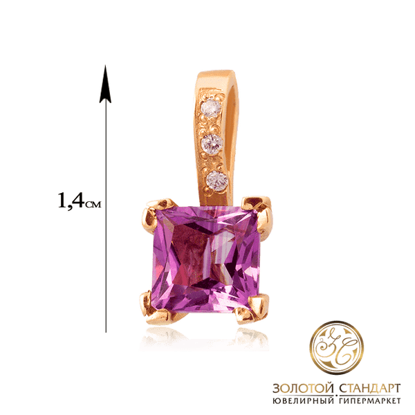 Золотий кулон з аметистом 492904 детальне зображення ювелірного виробу Золотий кулон з аметистом 492904 детальне зображення ювелірного виробу