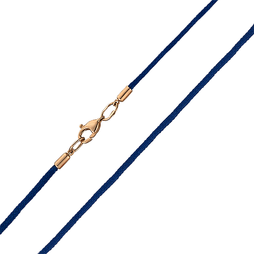 Ювелирный синий шнурок с золотой застежкой 032462 детальное изображение ювелирного изделия Шнурки с золотом Ювелирный синий шнурок с золотой застежкой 032462 детальное изображение ювелирного изделия Шнурки с золотом