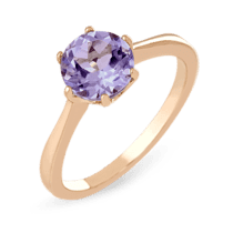 обзорное фото Золотое кольцо с аметистом 024616  Золотые кольца с аметистом