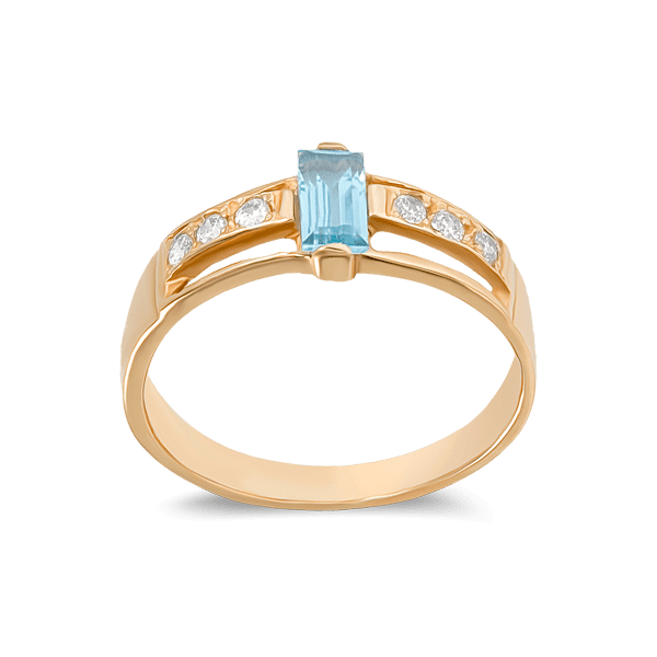 Золотое кольцо с топазом  Золотое кольцо с топазом