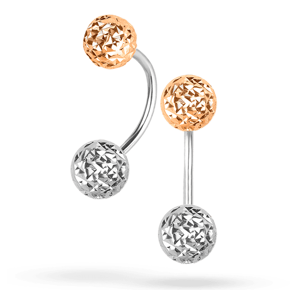 Серьги шарики в стиле Диор в красном с белым золоте 034432 детальное изображение ювелирного изделия Золотые серьги без вставок Серьги шарики в стиле Диор в красном с белым золоте 034432 детальное изображение ювелирного изделия Золотые серьги без вставок
