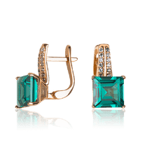 обзорное фото Золотые серьги с кварцем Блю Лаура 032732 Золотые серьги с кварцем обзорное фото Золотые серьги с кварцем Блю Лаура 032732  Золотые серьги с кварцем