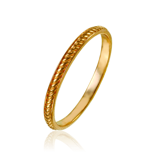 Золотое кольцо без камней Жгут 033442 детальное изображение ювелирного изделия Золотые кольца