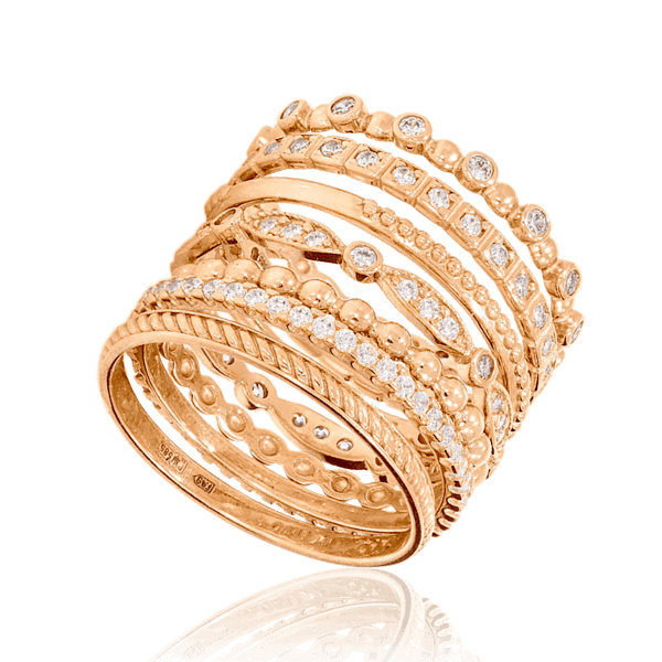 кольцо золотое широкое