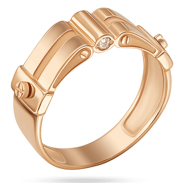 Дизайнерское женское кольцо в красном золоте с белыми фианитами 585 пробы 039869 детальное изображение ювелирного изделия Золотые кольца с фианитом Дизайнерское женское кольцо в красном золоте с белыми фианитами 585 пробы 039869 детальное изображение ювелирного изделия Золотые кольца с фианитом