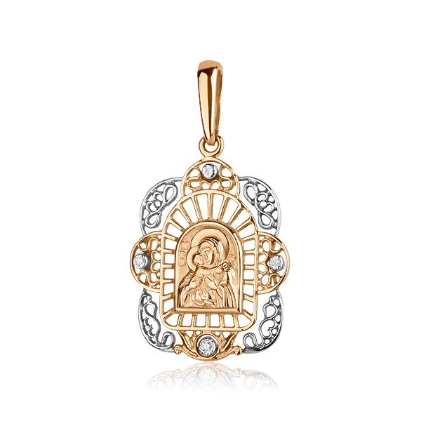 Золотой подвес Божия Матерь  Золотой подвес Божия Матерь