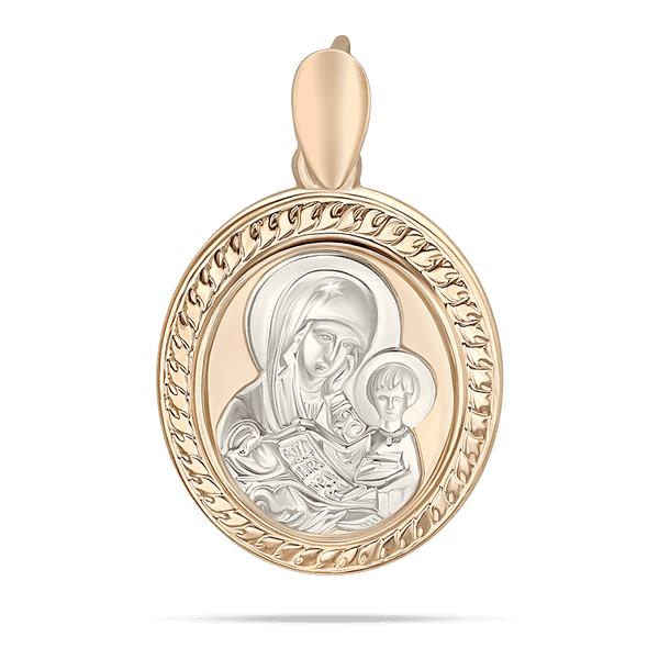 Золотая ладанка Икона Божией Матери Утоли моя печали из белого золота с рефленой рамкой 040412 детальное изображение ювелирного изделия Золотые подвески иконки Золотая ладанка Икона Божией Матери Утоли моя печали из белого золота с рефленой рамкой 040412 детальное изображение ювелирного изделия Золотые подвески иконки