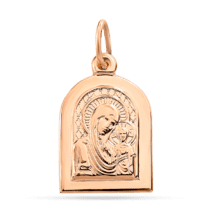 оглядове фото Золота ладанка натільна Казанська ікона Божої Матері 035789