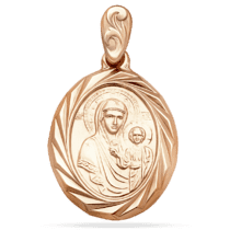 оглядове фото Золота ладанка Казанська Ікона Божої Матері 039026