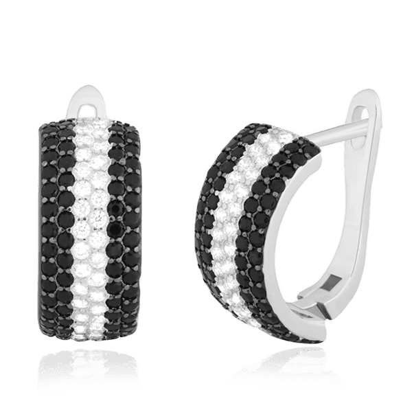 Серебряные серьги с фианитом 026245 детальное изображение ювелирного изделия Серебряные серьги с камнями Серебряные серьги с фианитом 026245 детальное изображение ювелирного изделия Серебряные серьги с камнями