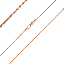 обзорное фото Цепочка Колосок в красном золоте 585 пробы 033306 Золотые цепочки женские обзорное фото Цепочка Колосок в красном золоте 585 пробы 033306  Золотые цепочки женские