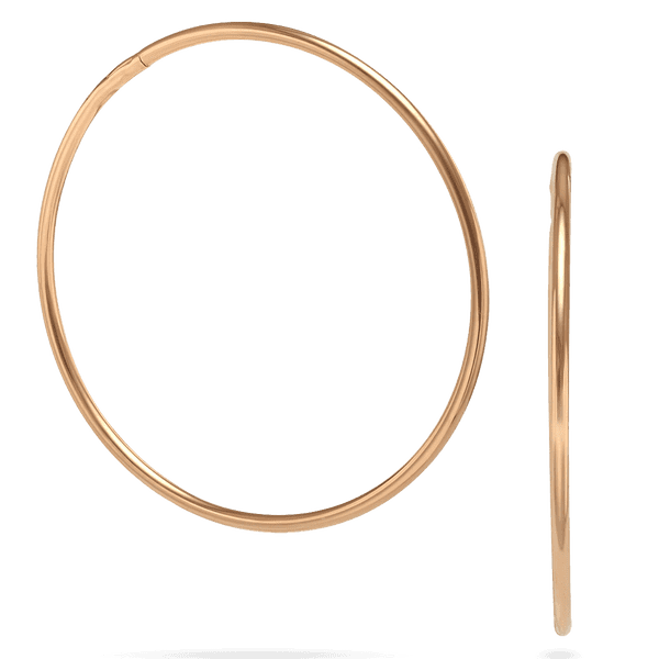 Серьги - кольца (конго) без вставок в красном золоте 585 пробы 039945 детальное изображение ювелирного изделия Золотые серьги кольца (конго)  Серьги - кольца (конго) без вставок в красном золоте 585 пробы 039945 детальное изображение ювелирного изделия Золотые серьги кольца (конго)