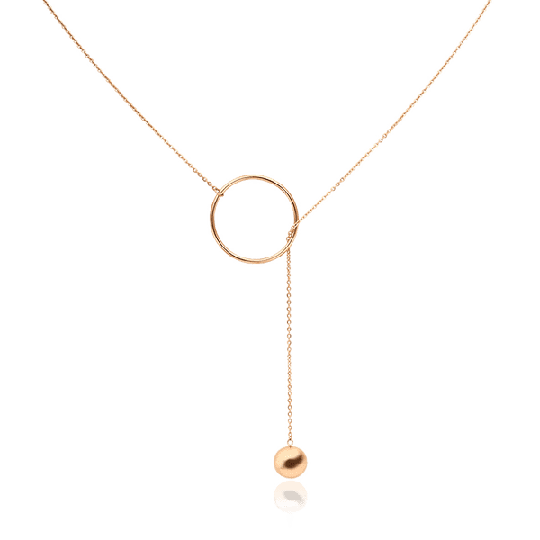 Колье из красного золота с шариком без замка 034622 детальное изображение ювелирного изделия Золотые цепочки Колье из красного золота с шариком без замка 034622 детальное изображение ювелирного изделия Золотые цепочки