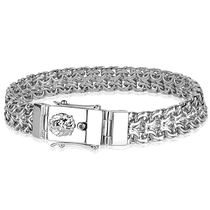 обзорное фото Золотой эксклюзивный мужской литой браслет тройной бисмарк "Лев" с чёрным бриллиантом 038929 Золотые мужские браслеты обзорное фото Золотой эксклюзивный мужской литой браслет тройной бисмарк "Лев" с чёрным бриллиантом 038929  Золотые мужские браслеты