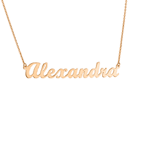 обзорное фото Именное колье в красном золоте Александра 027862  Именные золотые колье