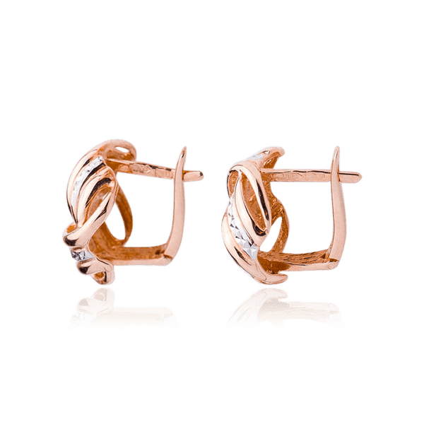 Золотые серьги английский замок Золотые серьги английский замок