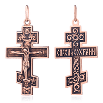 оглядове фото Православний хрест з покриттям чорніння 024630