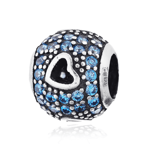 Серебряный подвес-шарм Бусинка - сердце с фианитом 025006 детальное изображение ювелирного изделия Серебряные подвесы-шармы (бусины) Серебряный подвес-шарм Бусинка - сердце с фианитом 025006 детальное изображение ювелирного изделия Серебряные подвесы-шармы (бусины)