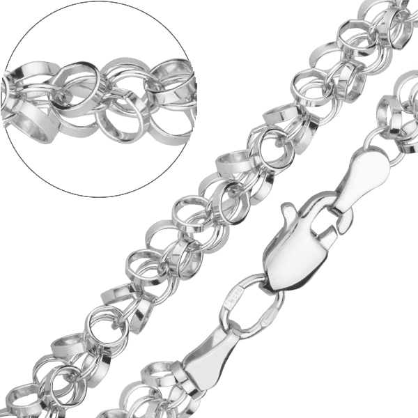 Цепочка в белом золоте без вставок 027552 детальное изображение ювелирного изделия Цепочка из белого золота Цепочка в белом золоте без вставок 027552 детальное изображение ювелирного изделия Цепочка из белого золота