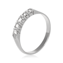 обзорное фото Кольцо из белого золота с бриллиантами 024201  Золотые кольца с бриллиантами