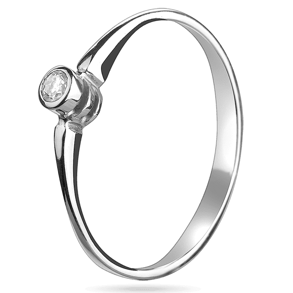 Каблучка з білого золота з діамантом 11652/1 детальне зображення ювелірного виробу Каблучка з білого золота з діамантом 11652/1 детальне зображення ювелірного виробу