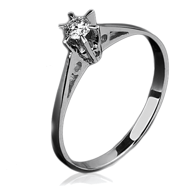 Кольцо из белого золота с бриллиантом 1036/1 детальное изображение ювелирного изделия Золотые кольца для помолвки с бриллиантом Кольцо из белого золота с бриллиантом 1036/1 детальное изображение ювелирного изделия Золотые кольца для помолвки с бриллиантом