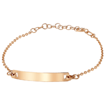 обзорное фото Нежный женский браслет из червного золота без вставок 038987  Золотые браслеты без камней