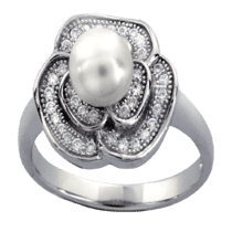 обзорное фото Серебряное кольцо КК2ФЖ/418  Серебряные кольца со вставками
