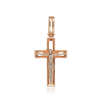 обзорное фото Золотой крестик 028796  Крестики мужские